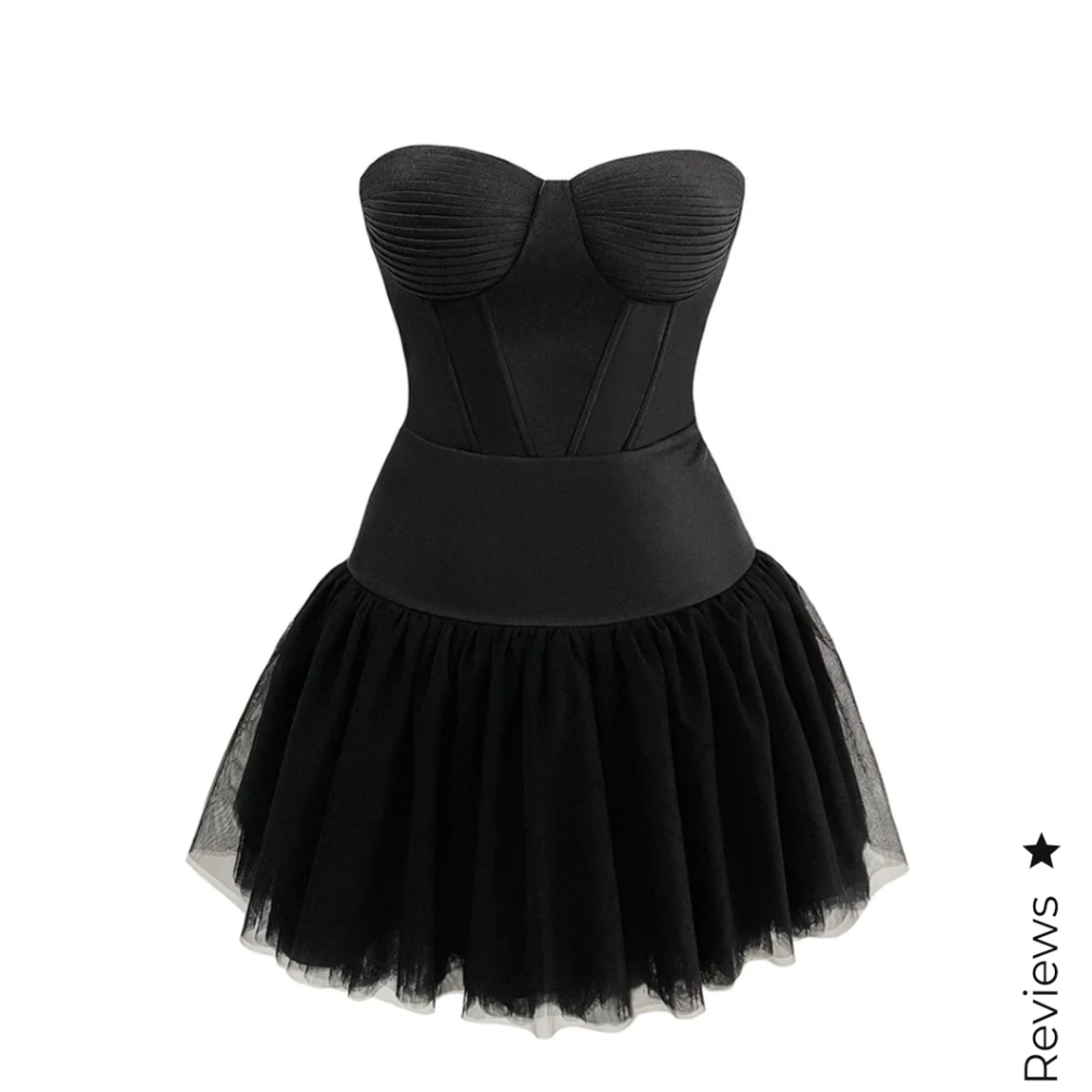 NWOT - Adeirlina Celestial Festival Black Tube Dress